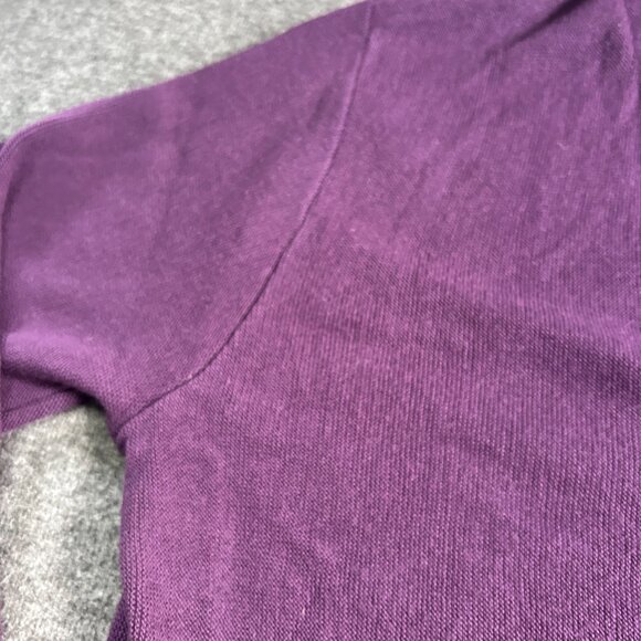 Vintage IZOD‎ Sweater Mens Medium Purple Button Cardigan Crest Logo USA 80s - Picture 2 of 9